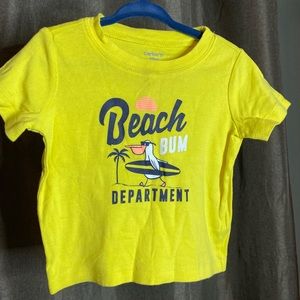 Yellow beach bum department shirt for baby boy
